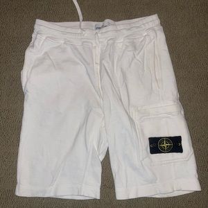 Stone Island Size Medium White Shorts